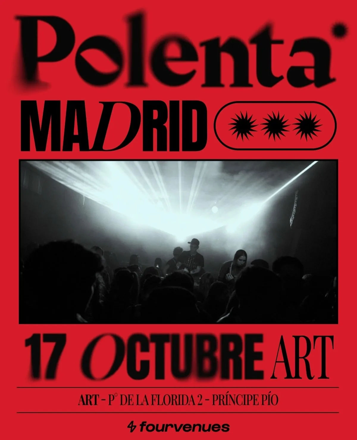 Flyer de FIESTA POLENTA en Art Club (Madrid), sábado 17 de octubre de 2026