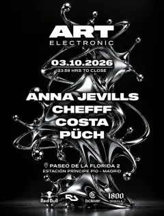 Flyer de ART ELECTRONIC UNDERGROUND en Art Club (Madrid), sábado 3 de octubre de 2026