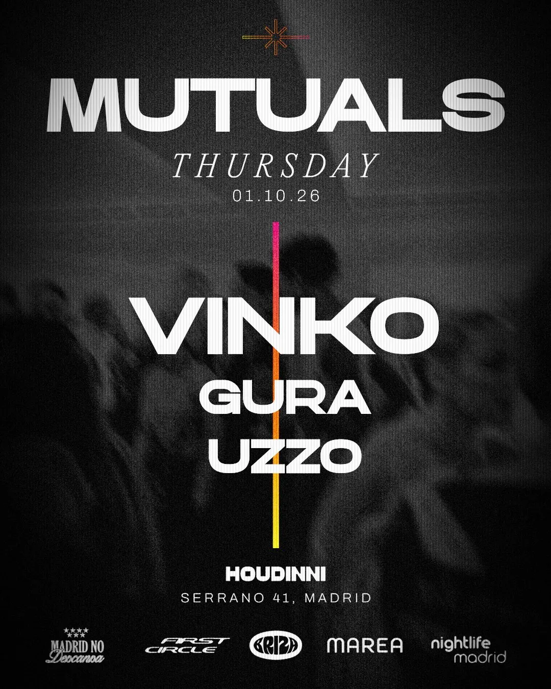 Flyer for HOUDINNI THURSDAYS - MUTUALS at Houdinni (Madrid), Thursday 1 October 2026