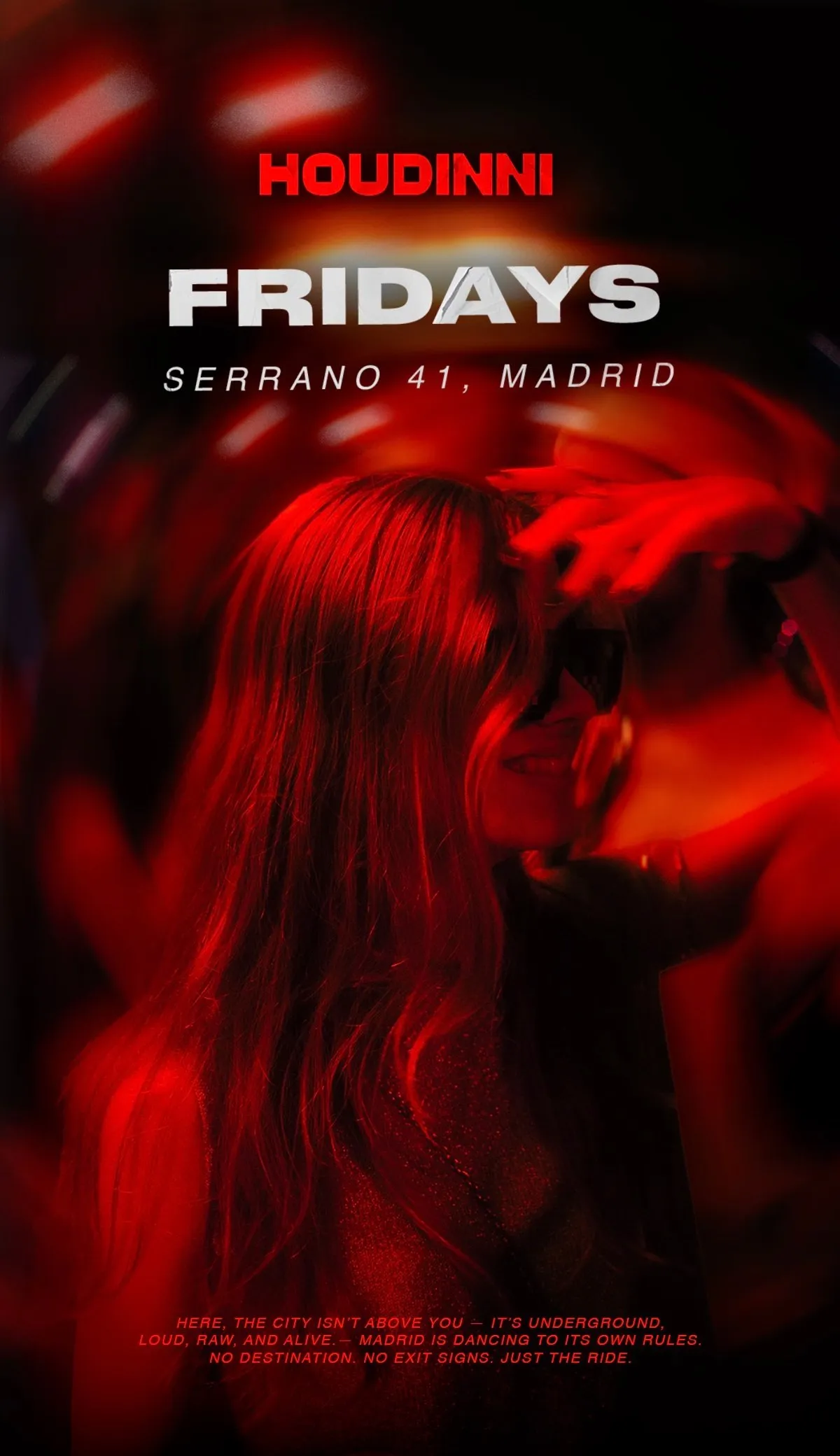Flyer for HOUDINNI FRIDAYS at Houdinni (Madrid), Friday 16 October 2026