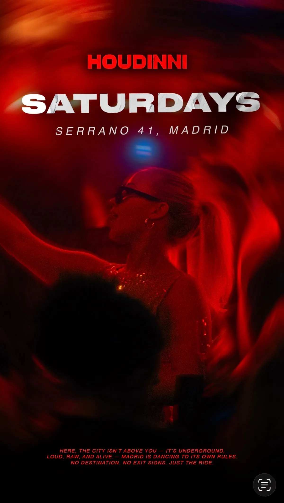 Flyer for HOUDINNI SATURDAYS at Houdinni (Madrid), Saturday 24 October 2026
