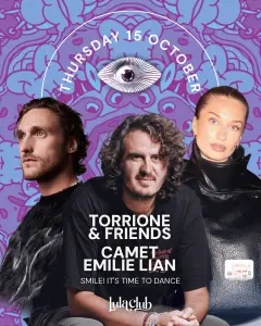 Flyer de TORRIONE & FRIENDS en Lula Club (Madrid), jueves 15 de octubre de 2026
