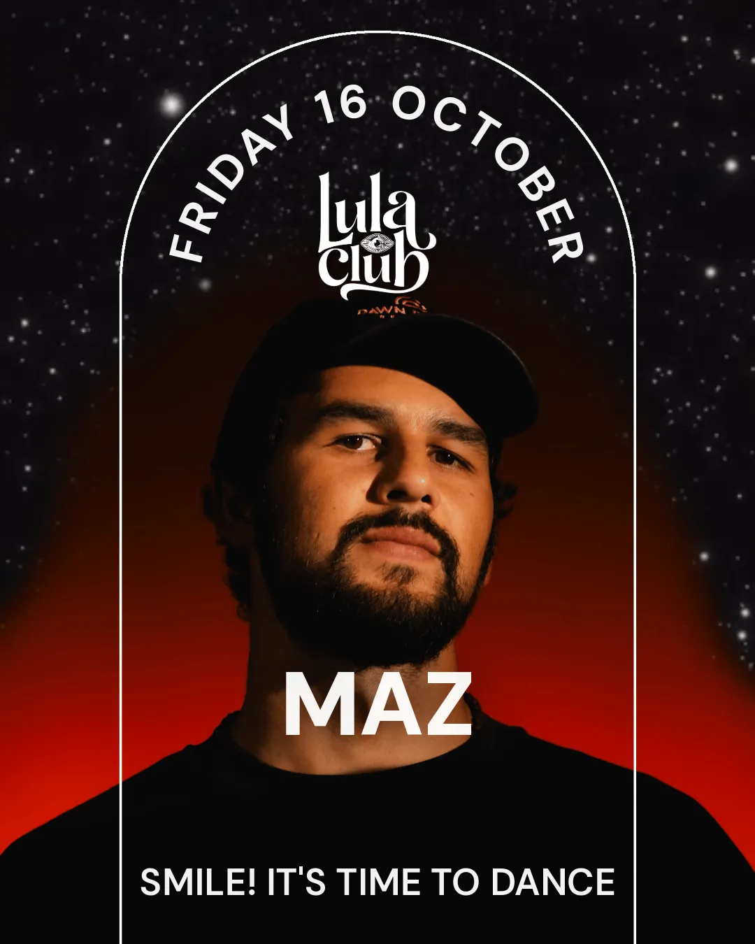 Flyer de MAZ en Lula Club (Madrid), viernes 16 de octubre de 2026