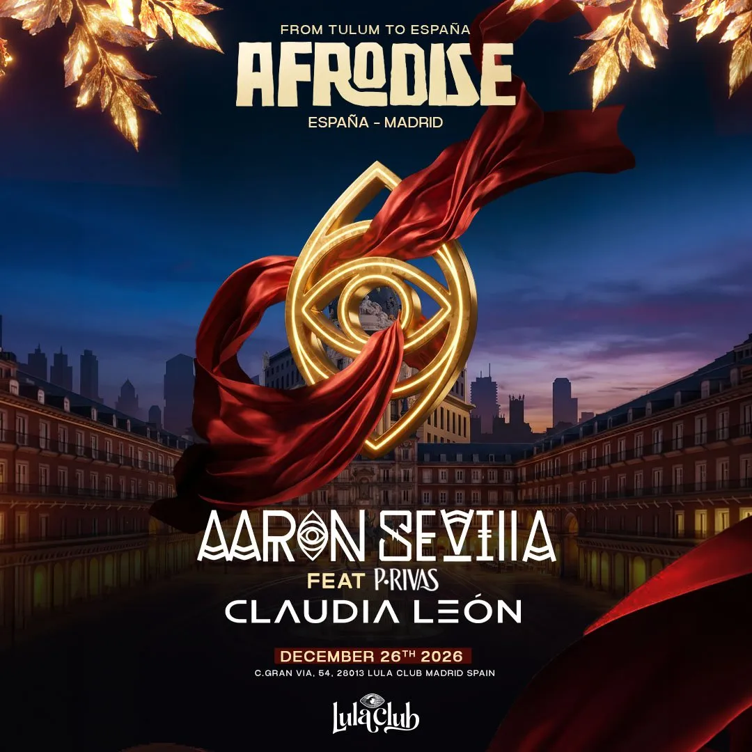 Flyer de AFRODISE X MOOTS en Lula Club (Madrid), sábado 26 de diciembre de 2026