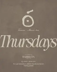 Flyer for Ó THURSDAYS at Tribus Entertainment (Madrid), Thursday 15 October 2026