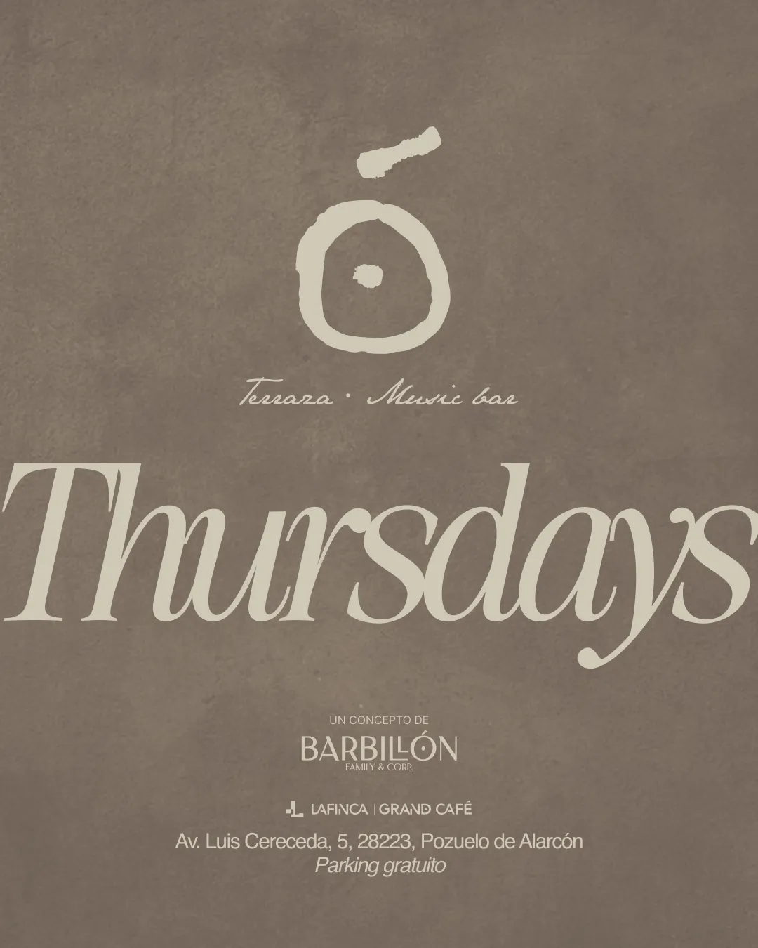 Flyer de Ó THURSDAYS en Tribus Entertainment (Madrid), jueves 29 de octubre de 2026