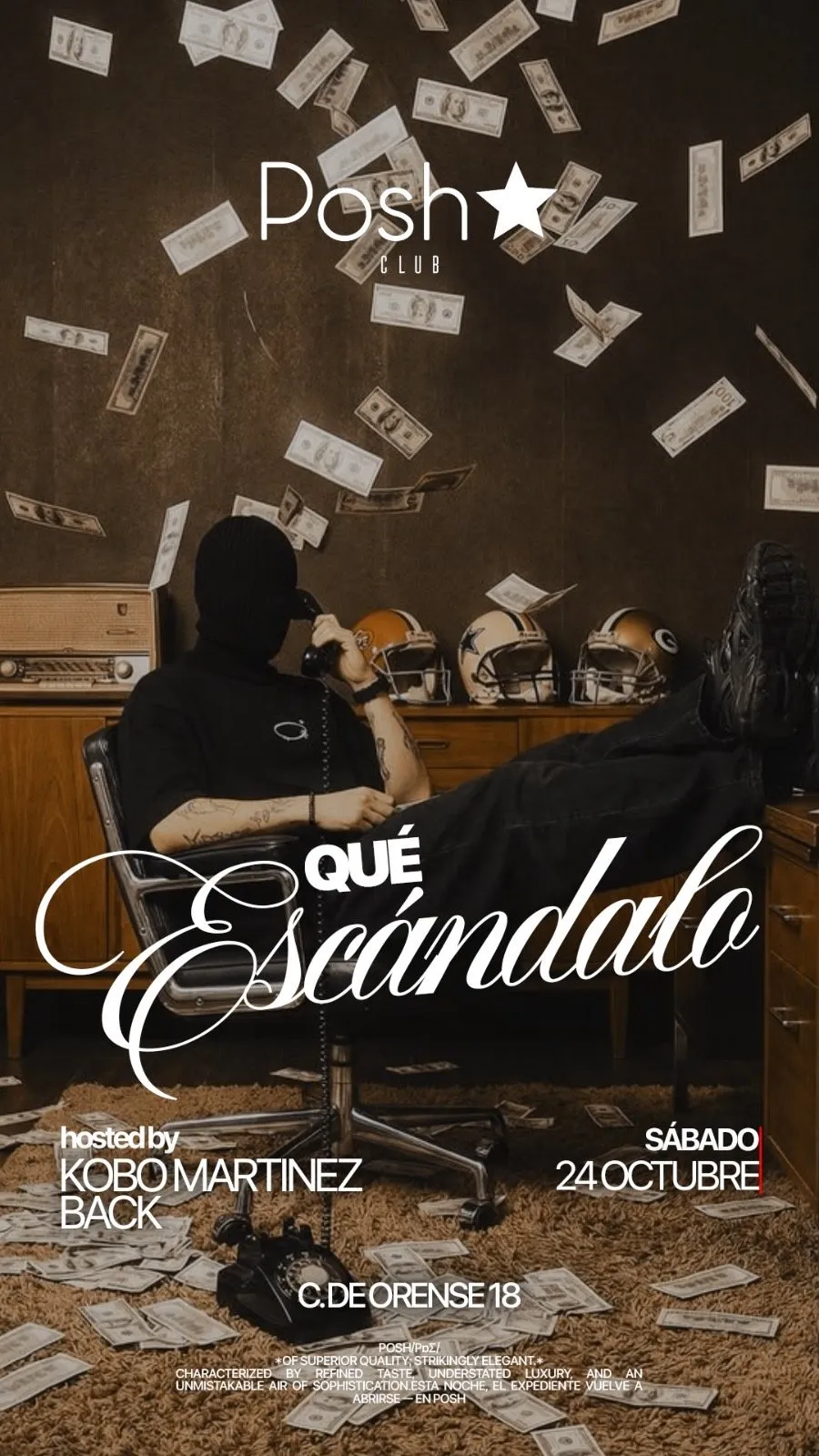 Flyer for SÁBADO POSH ⭐️ at Posh Club (Madrid), Saturday 24 October 2026