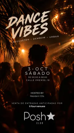 Flyer de Dance Vibes | POSH⭐️ en Posh Club (Madrid), sábado 3 de octubre de 2026