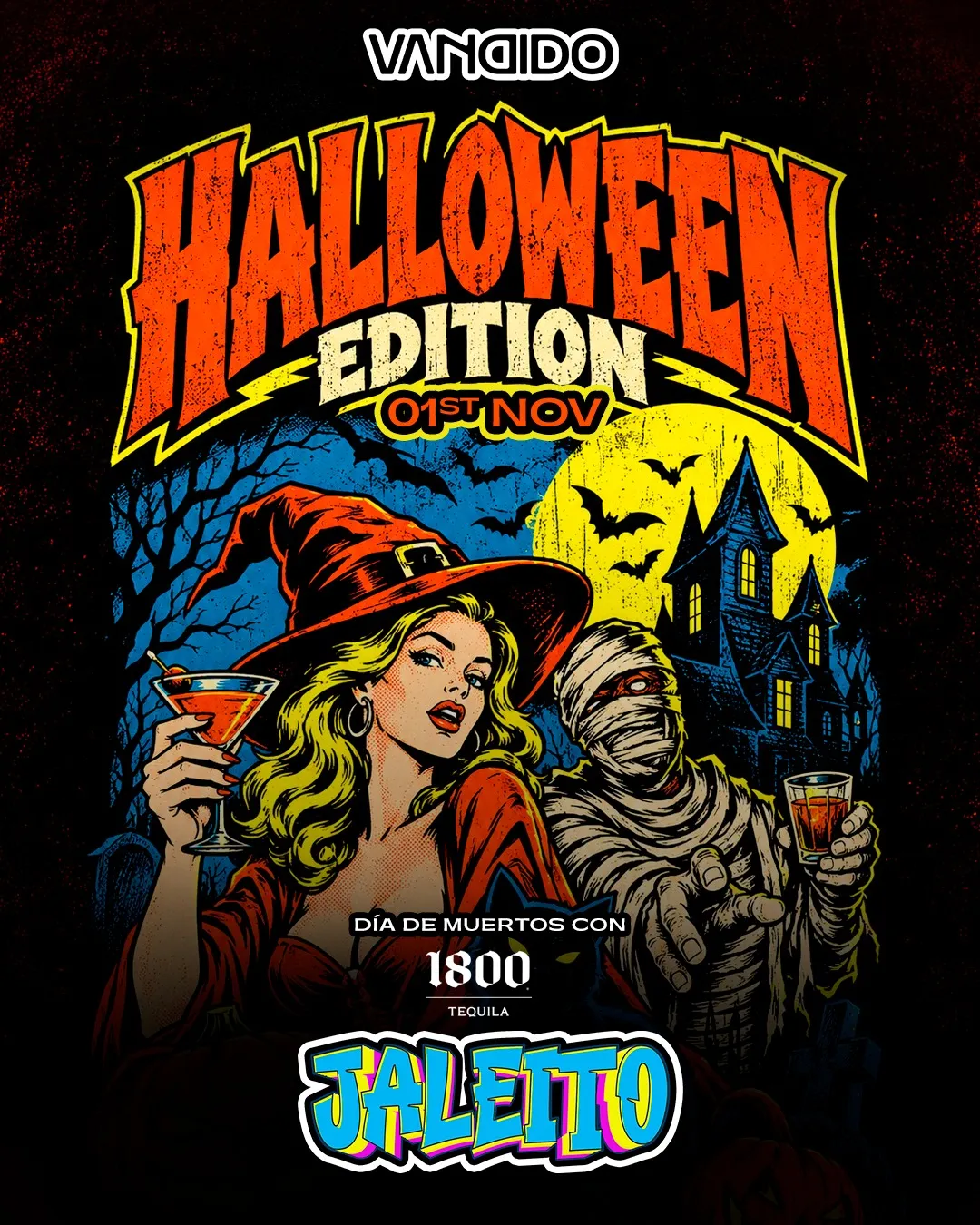 Flyer de JALEITO-HALLOWEEN EDITION x VANDIDO en Vandido (Madrid), domingo 1 de noviembre de 2026