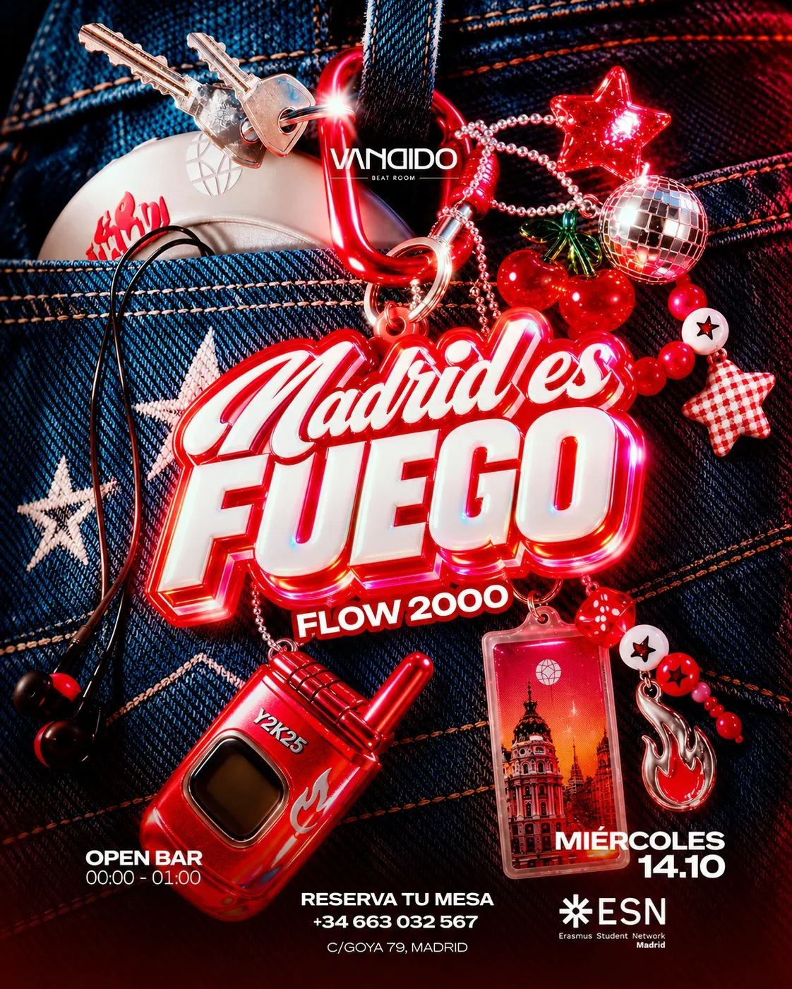 Flyer de VANDIDO by Madrid Es Fuego en Vandido (Madrid), miércoles 14 de octubre de 2026