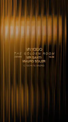 Flyer de "THE 120 CLUB" GOLDEN ROOM VANDIDO en Vandido (Madrid), jueves 22 de octubre de 2026