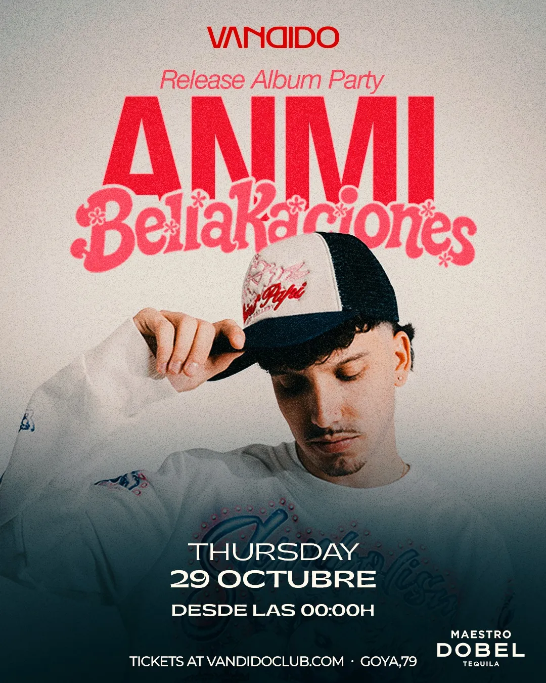 Flyer for ANMI x VANDIDO at Vandido (Madrid), Thursday 29 October 2026