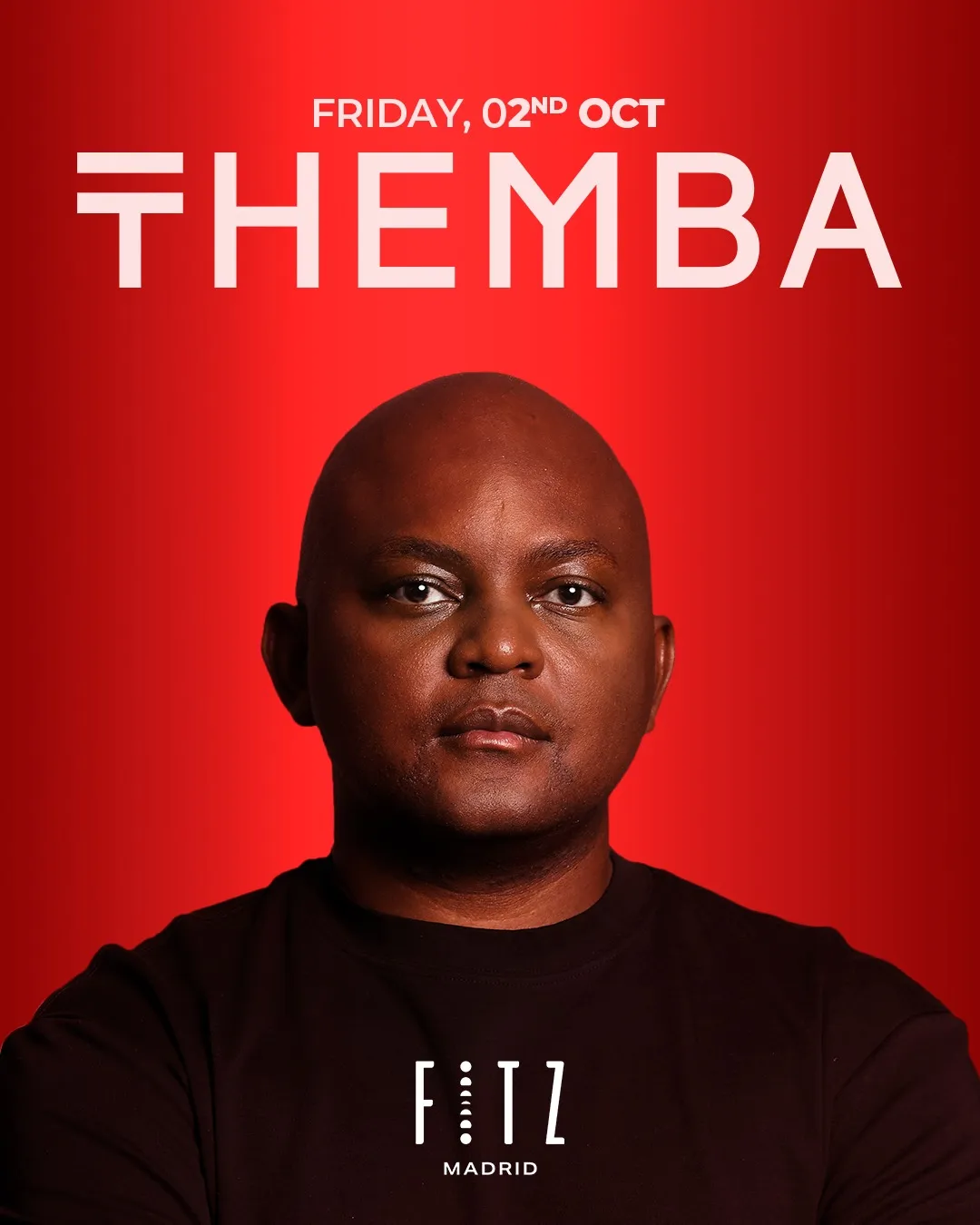 Flyer for THEMBA x FITZ at Fitz Madrid (Madrid), Friday 2 October 2026