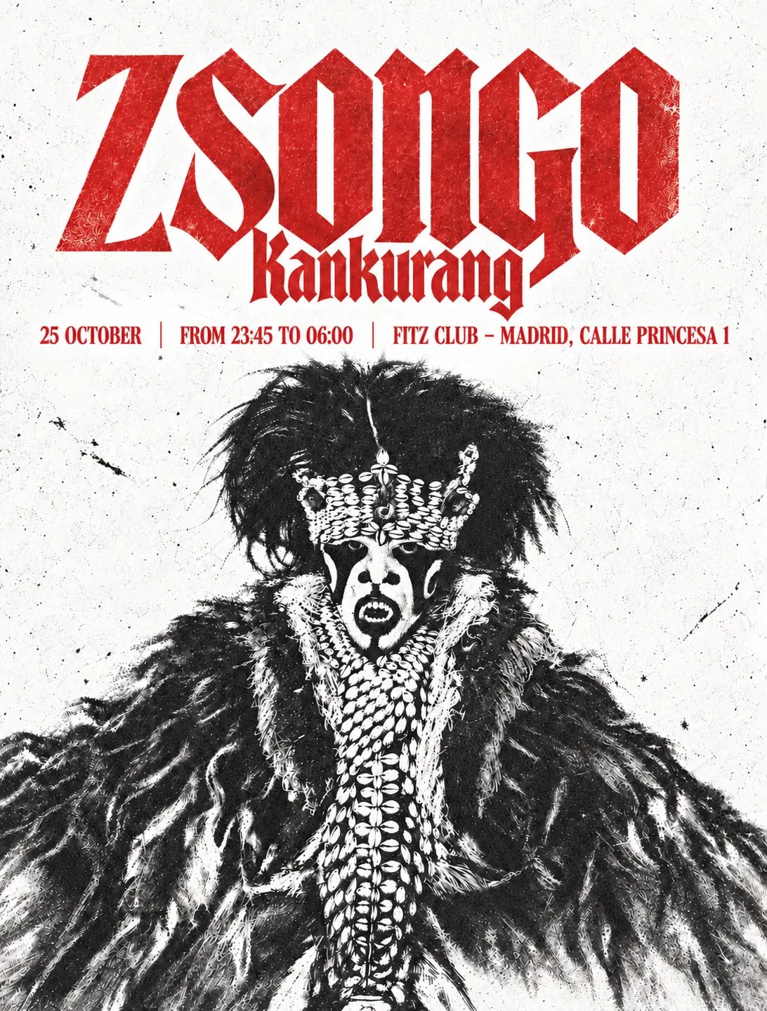 Flyer for ZSONGO x FITZ at Fitz Madrid (Madrid), Sunday 25 October 2026