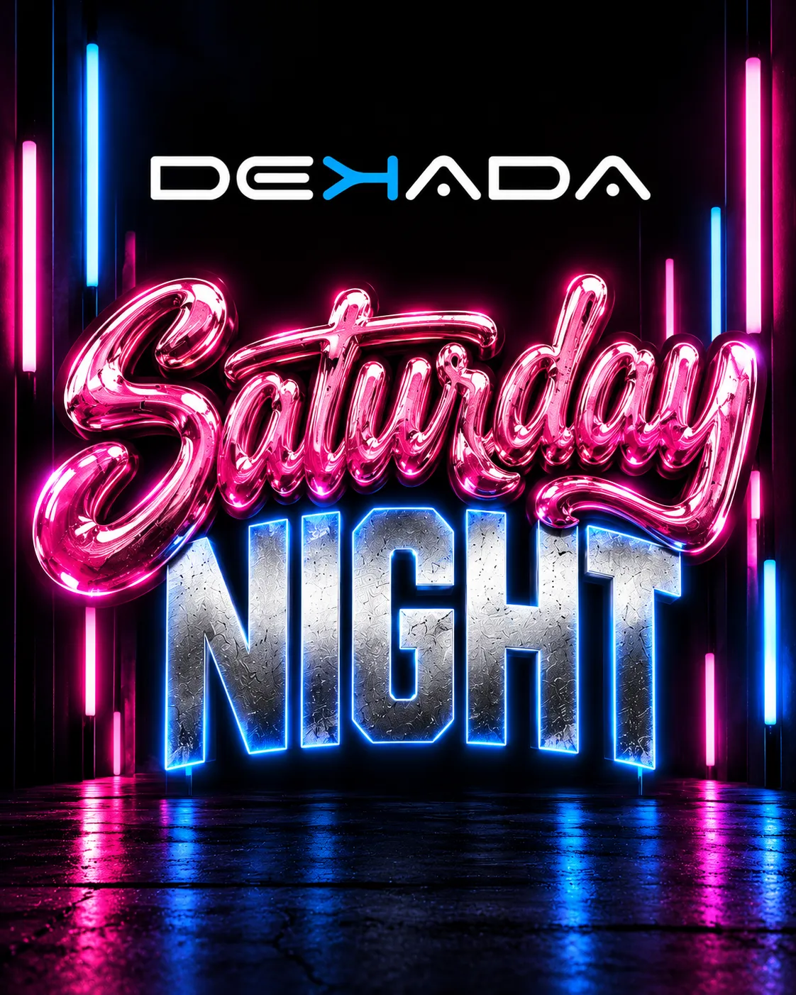 Flyer for Saturday nights at Dekada (Madrid), Saturday 24 October 2026