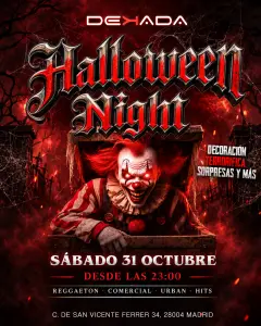 Flyer de HALLOWEEN NIGHT en Dekada (Madrid), sábado 31 de octubre de 2026