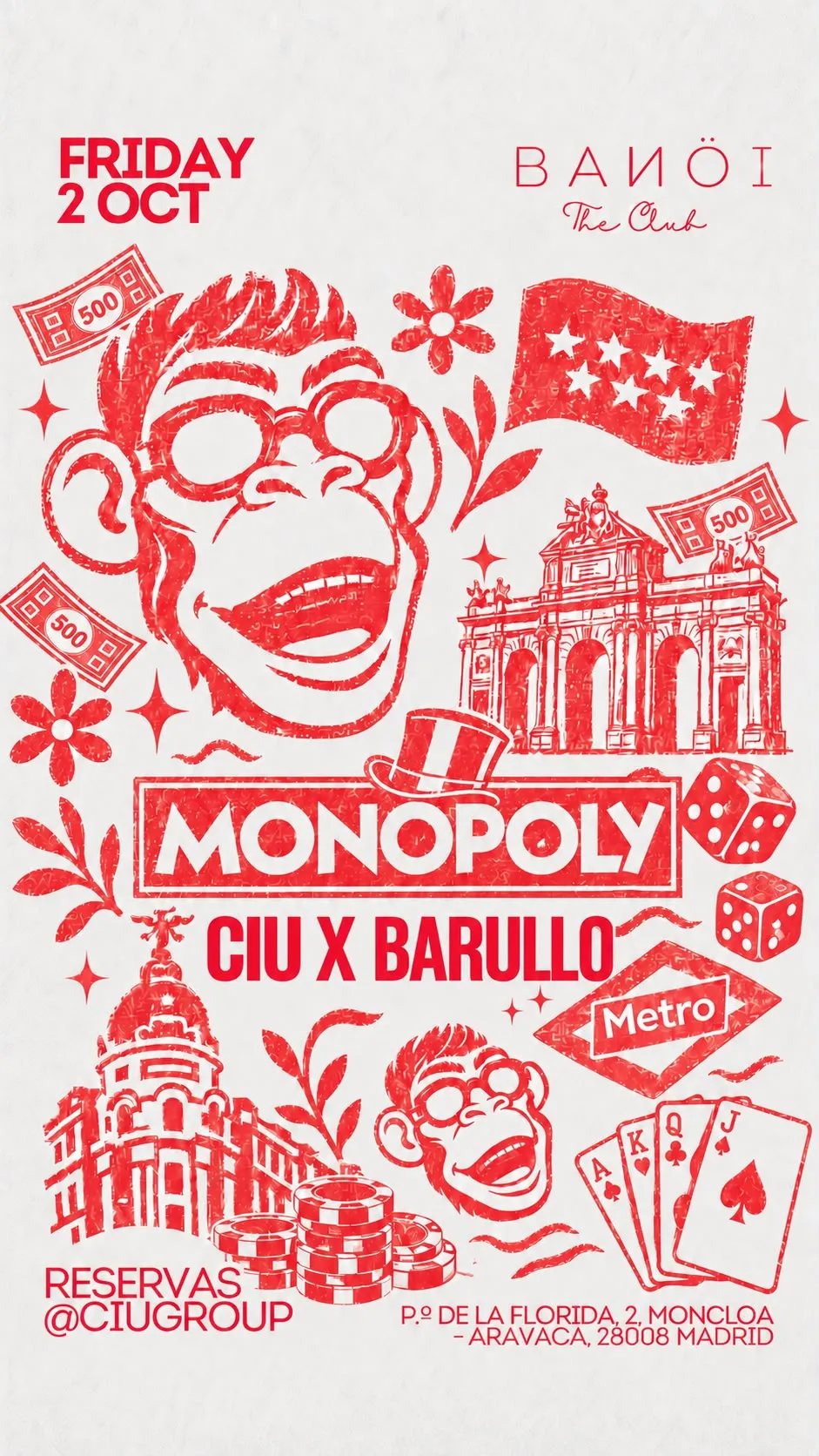 Flyer for BANÖI x BARULLO at Banoi (Madrid), Friday 2 October 2026