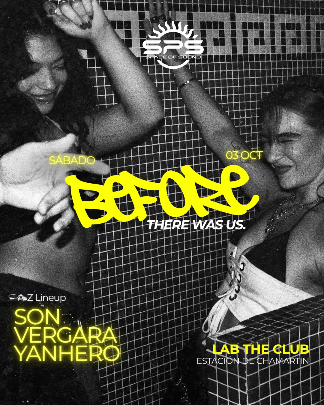 Flyer de BEFORE en LAB theCLUB (Madrid), sábado 3 de octubre de 2026