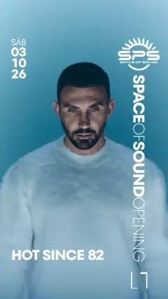 Flyer for SPACE OF SOUND - HOT SINCE 82 at LAB theCLUB (Madrid), Saturday 3 October 2026