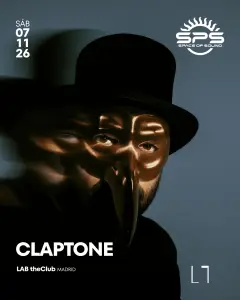 Flyer for SPACE OF SOUND - CLAPTONE at LAB theCLUB (Madrid), Saturday 7 November 2026