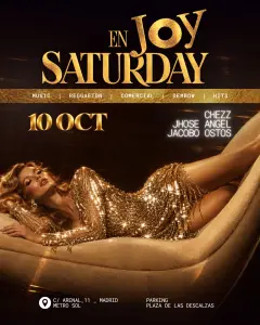 Flyer for SABADO JOY ESLAVA at Joy Eslava (Madrid), Saturday 10 October 2026