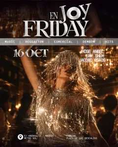 Flyer for VIERNES JOY ESLAVA at Joy Eslava (Madrid), Friday 16 October 2026