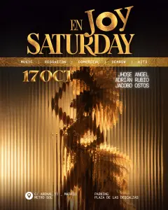 Flyer for SABADO JOY ESLAVA at Joy Eslava (Madrid), Saturday 17 October 2026