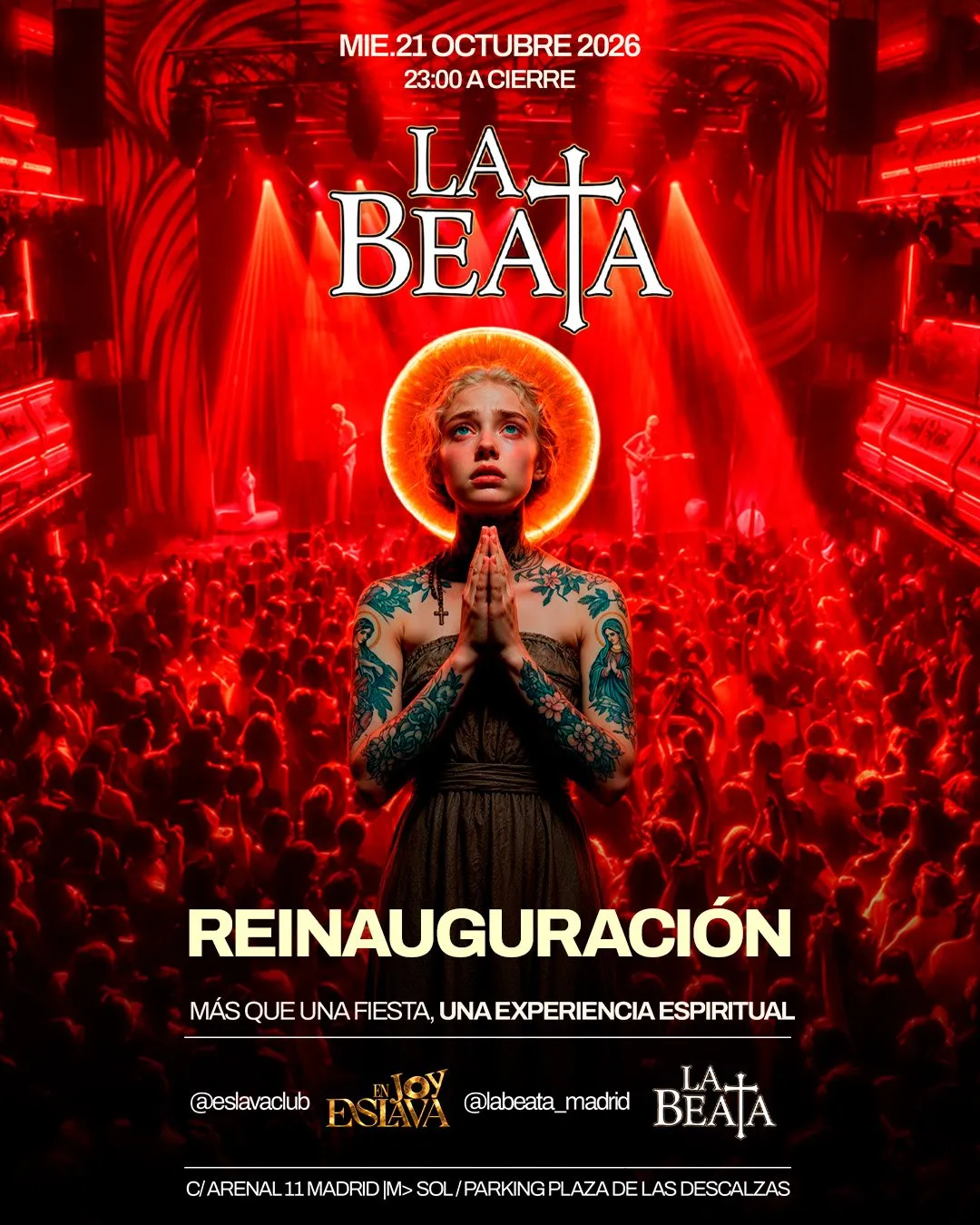 Flyer de LA BEATA JOY ESLAVA en Joy Eslava (Madrid), miércoles 21 de octubre de 2026