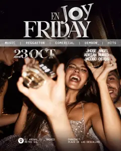 Flyer for VIERNES JOY ESLAVA at Joy Eslava (Madrid), Friday 23 October 2026
