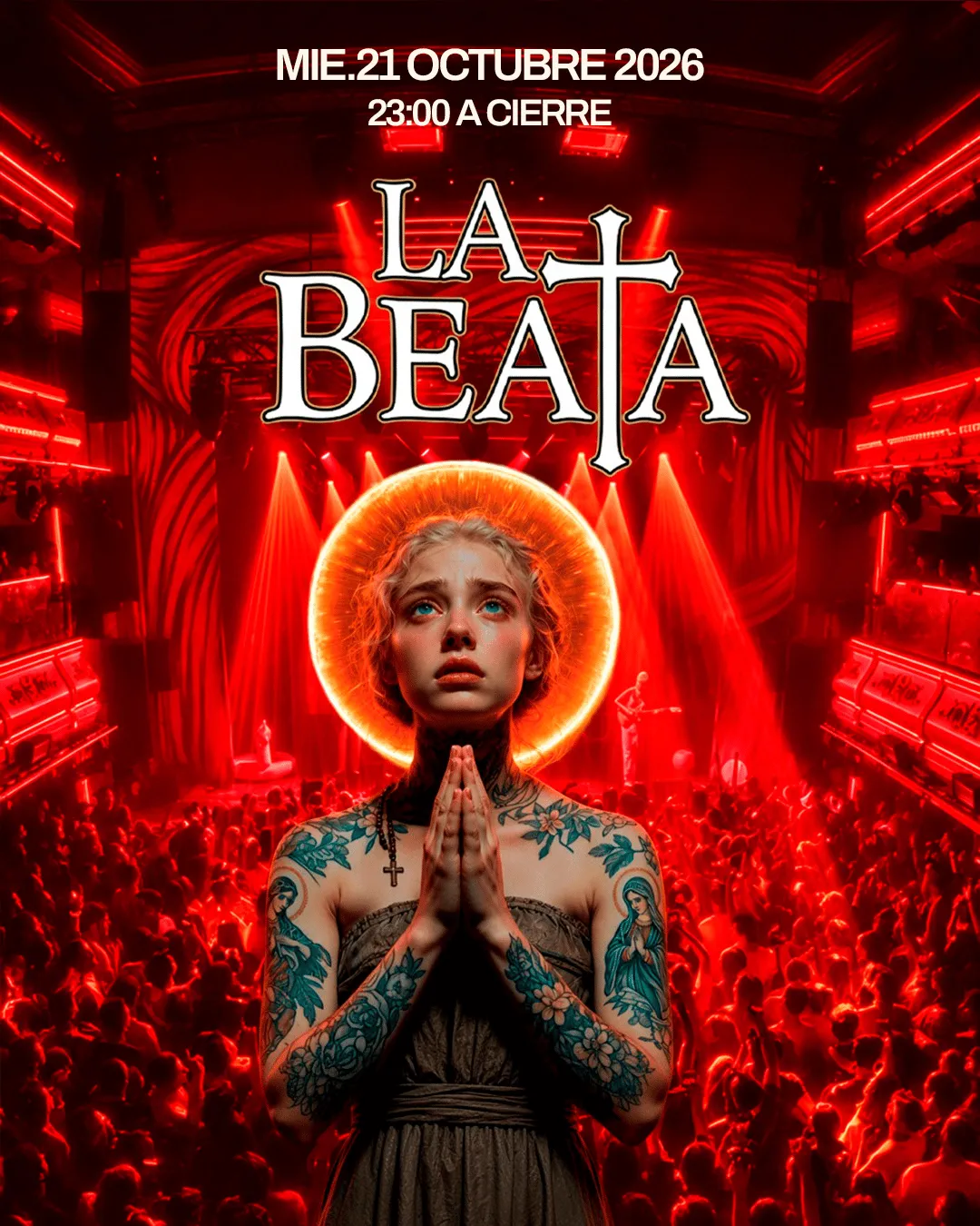 Flyer for LA BEATA JOY ESLAVA at Joy Eslava (Madrid), Wednesday 28 October 2026