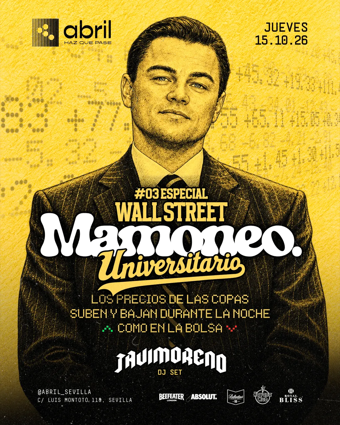 Flyer for MAMONEO #3 at Abril (Seville), Thursday 15 October 2026