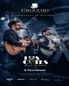 Flyer de LOS COTES · GROUCHO SEVILLA | VIERNES 02 DE OCTUBRE en Groucho (Sevilla), viernes 2 de octubre de 2026