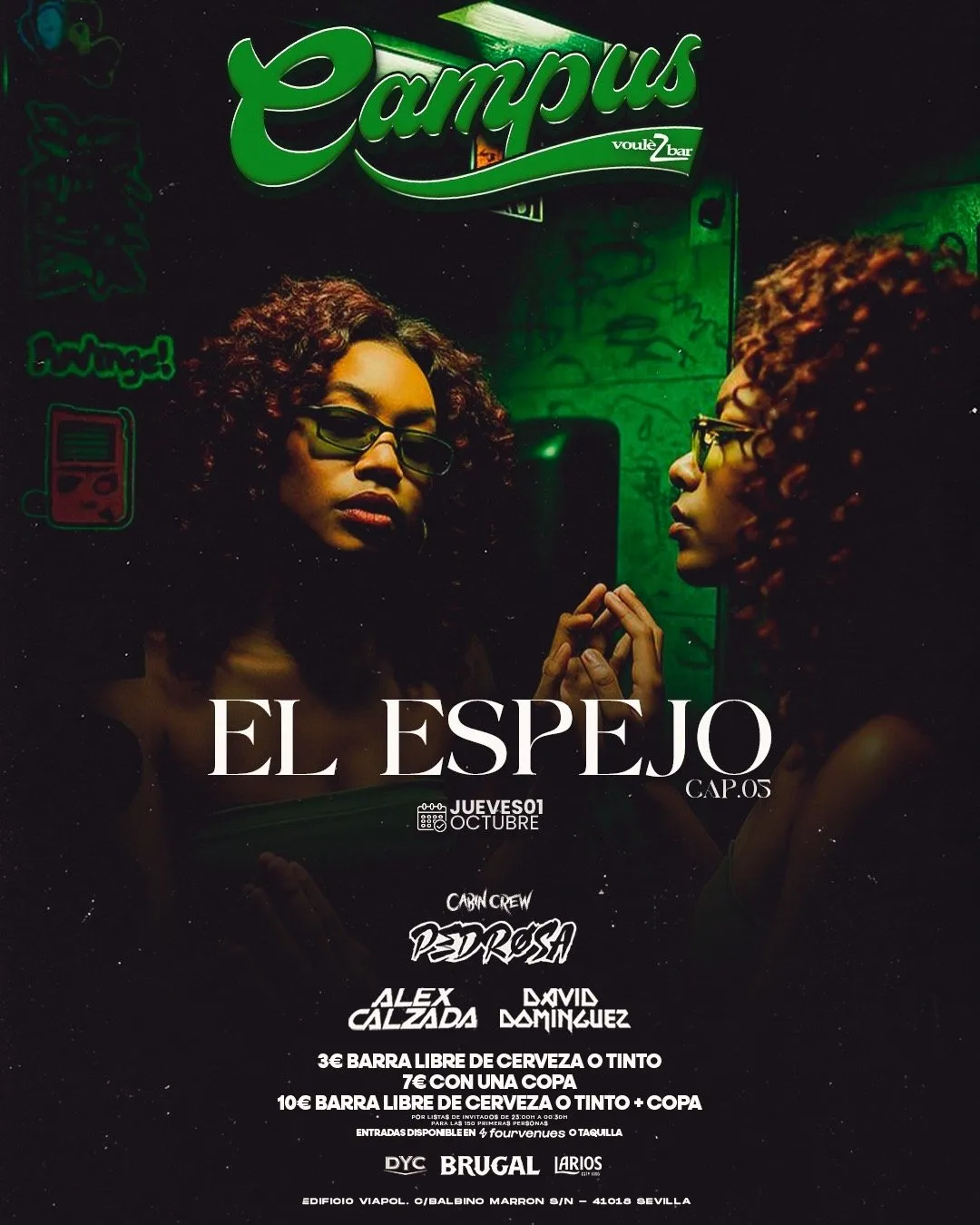 Flyer de CAMPUS VOULEZBAR - JUEVES en Voulezbar (Sevilla), jueves 1 de octubre de 2026
