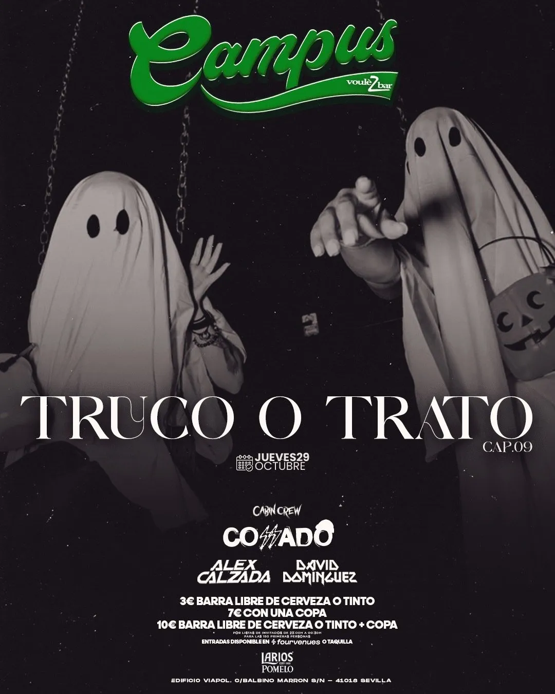 Flyer de CAMPUS VOULEZBAR - JUEVES en Voulezbar (Sevilla), jueves 29 de octubre de 2026