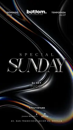 Flyer de ESPECIAL DOMINGO en Bottom (Sevilla), domingo 11 de octubre de 2026