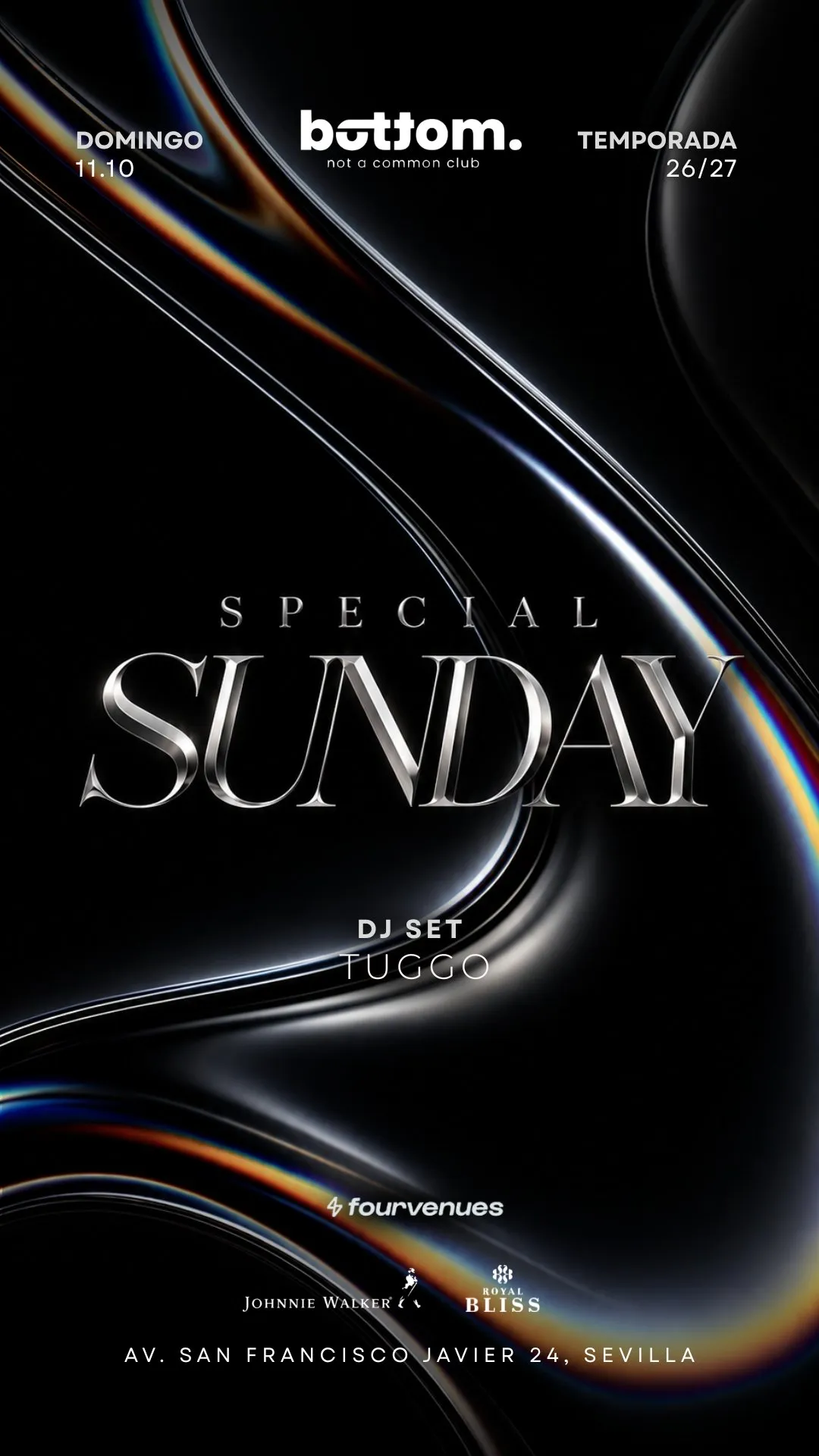 Flyer de ESPECIAL DOMINGO en Bottom (Sevilla), domingo 11 de octubre de 2026