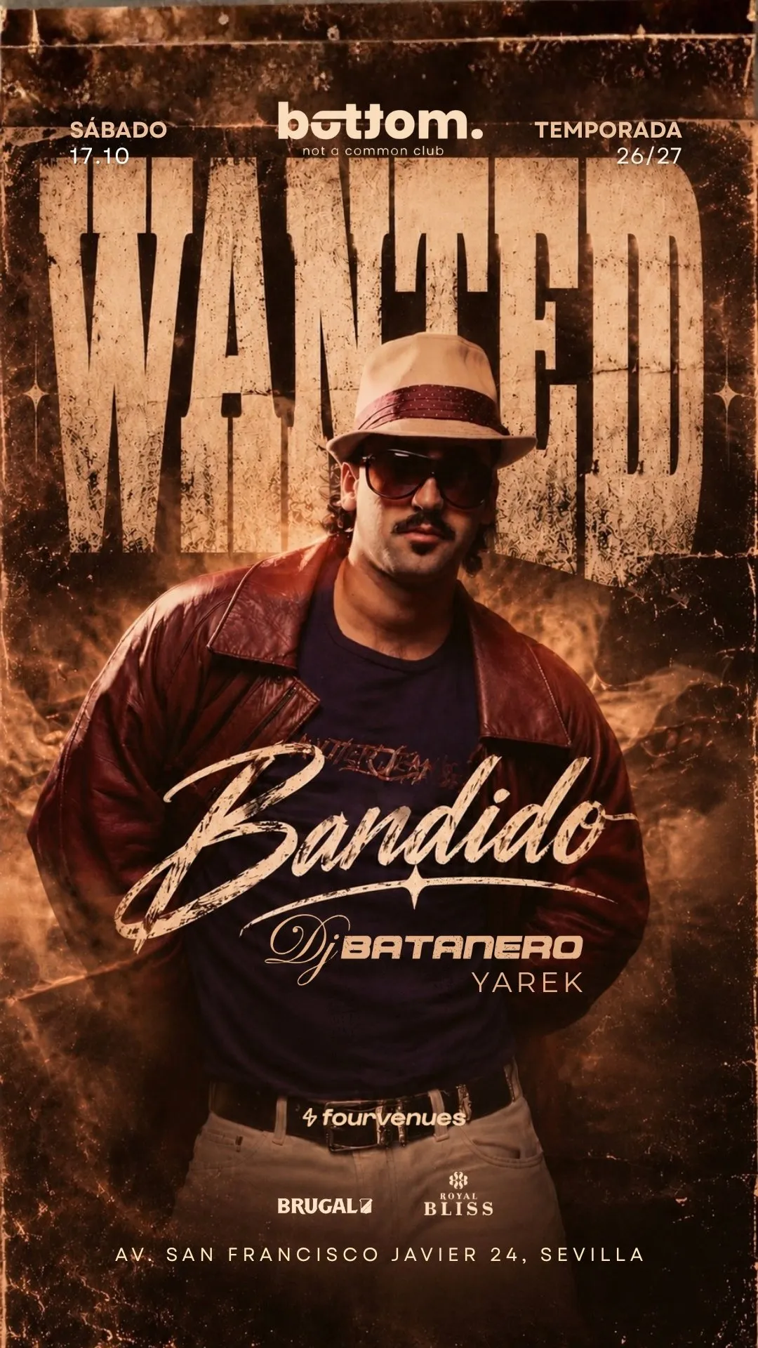 Flyer de SÁBADO BANDIDO en Bottom (Sevilla), sábado 17 de octubre de 2026