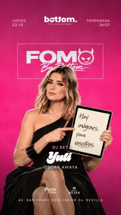 Flyer de JUEVES FOMO en Bottom (Sevilla), jueves 22 de octubre de 2026