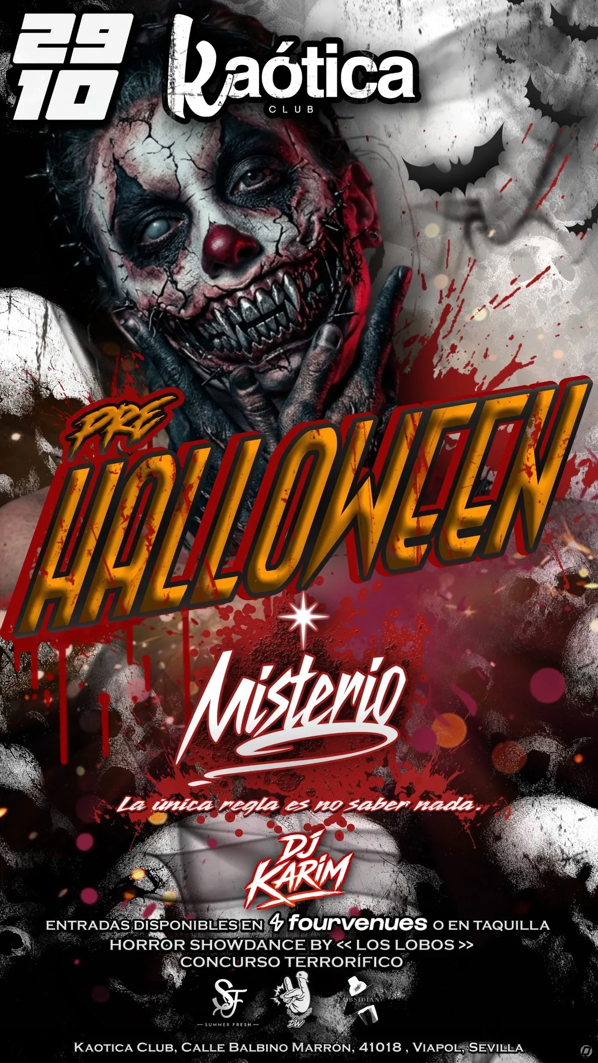Flyer de JUEVES - KAÓTICA CLUB en Kaótica Club (Sevilla), jueves 29 de octubre de 2026