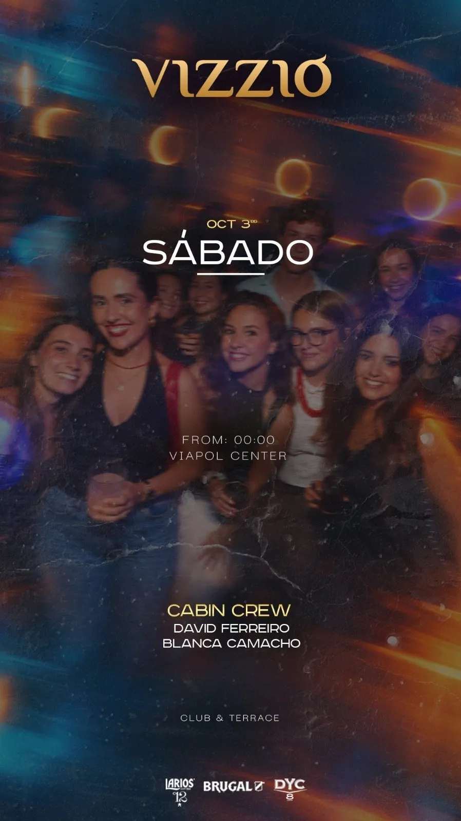 Flyer de 💥 SÁBADO 3💥 en Vizzio Club (Sevilla), sábado 3 de octubre de 2026