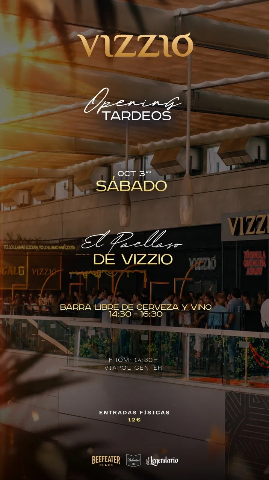 Flyer de 🥘 EL PAELLASO DE VIZZIO 🥘 en Vizzio Club (Sevilla), sábado 3 de octubre de 2026