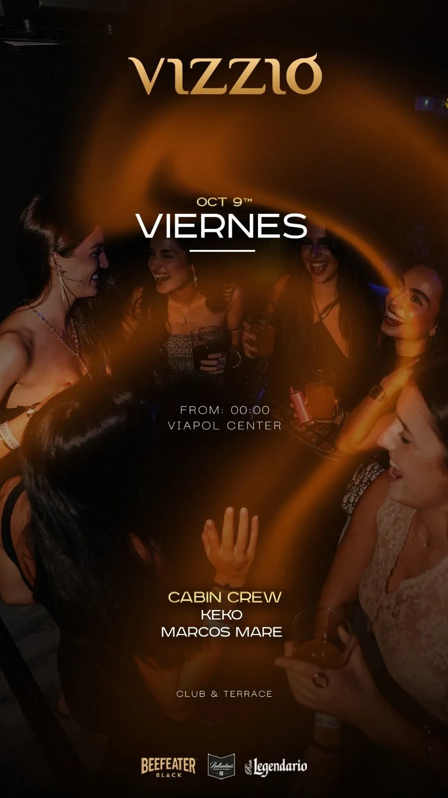 Flyer de ❤️‍🔥 VIERNES 9 ❤️‍🔥 en Vizzio Club (Sevilla), viernes 9 de octubre de 2026