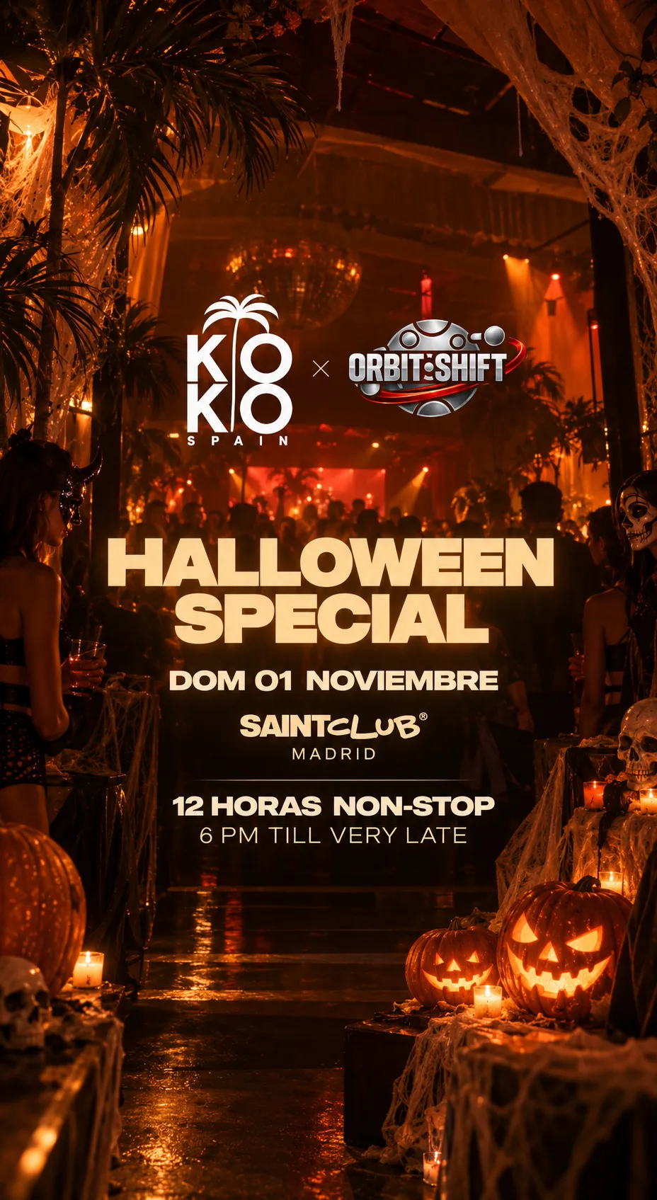 Flyer de KOKO SPAIN X SAINT CLUB en Saint Club (Madrid), domingo 1 de noviembre de 2026