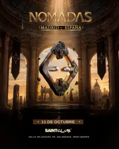 Flyer de NÓMADAS x SAINT CLUB en Saint Club (Madrid), domingo 11 de octubre de 2026