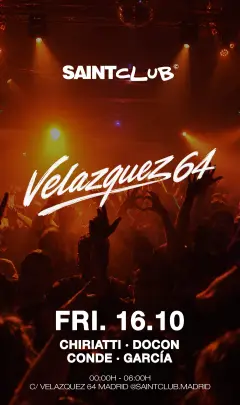 Flyer de SAINT CLUB FRIDAYS en Saint Club (Madrid), viernes 16 de octubre de 2026