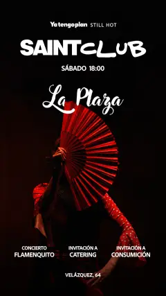 Flyer de Tardeo La Plaza x Yatengoplan en Saint Club (Madrid), sábado 17 de octubre de 2026