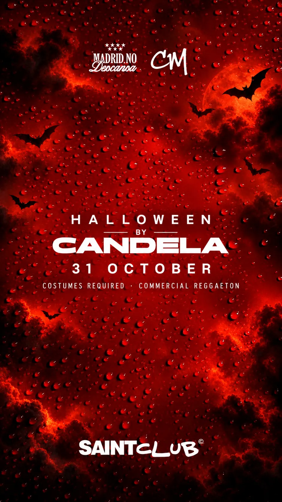 Flyer de HALLOWEEN by CANDELA en Saint Club (Madrid), sábado 31 de octubre de 2026