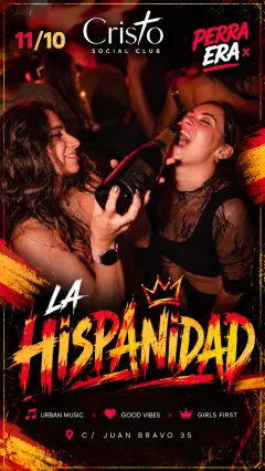 Flyer de HISPANIDAD 🇪🇸 PERRA ERA en CrisTo Social Club (Madrid), domingo 11 de octubre de 2026
