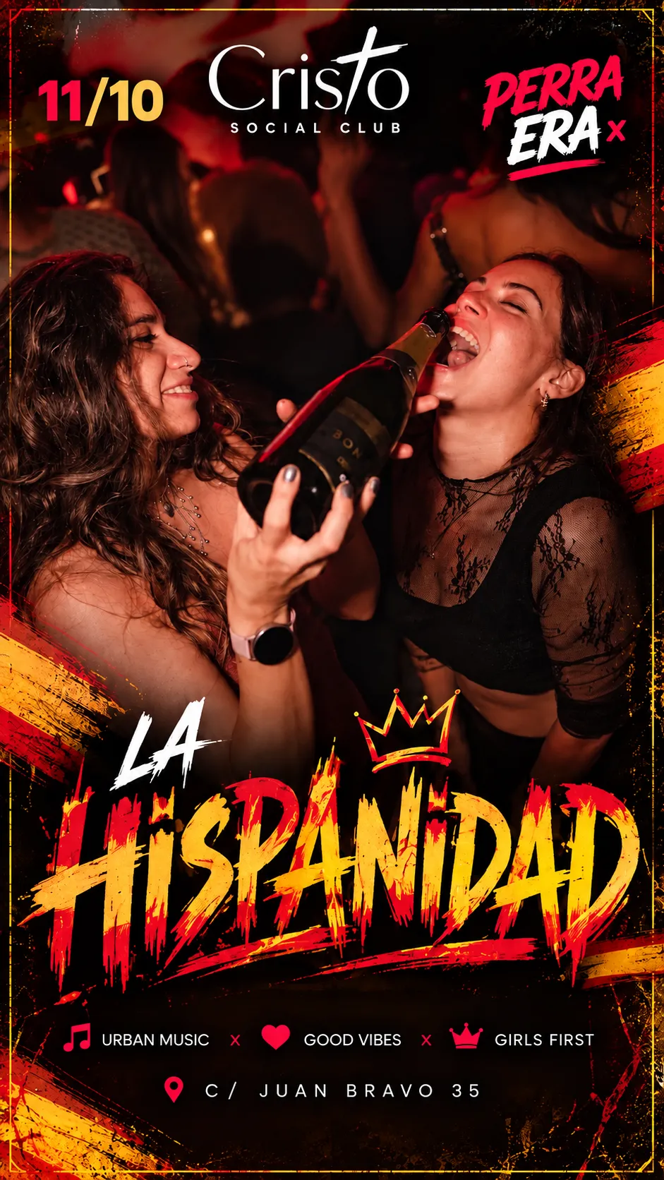Flyer de HISPANIDAD 🇪🇸 PERRA ERA en CrisTo Social Club (Madrid), domingo 11 de octubre de 2026