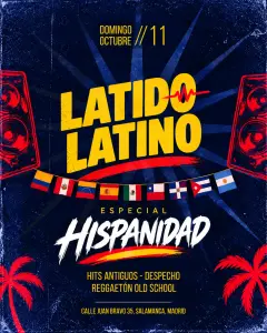 Flyer de LATIDO LATINO en CrisTo Social Club (Madrid), domingo 11 de octubre de 2026